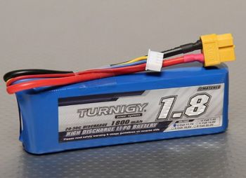 Аккумулятор Turnigy 1800mAh 11.1в  20C Lipo Pack батарея купить