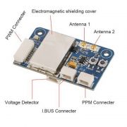 Приемник FlySky X6B 6-канальный 2.4GHz с телеметрией, i-BUS, PPM (FS-X6B)