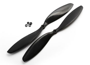 Комплект карбоновых пропеллеров Emax 14x4.7 Slow Fly (1шт - стандартного вращения и 1шт - обратного вращения) - WORLD-HOBBIES