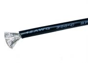 Провод силовой в силиконовой оболочке 12AWG черный (10см)