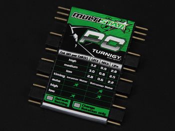 Карта программирования для регуляторов "Turnigy Multistar" - WORLD-HOBBIES