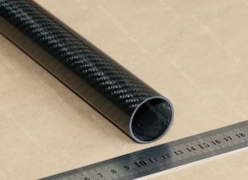 Трубка карбоновая 38 х 35мм, длина 1000мм (3K Twill) - WORLD-Hobbies Украина
