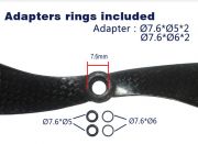 Комплект карбоновых пропеллеров Emax 9x4.7 Slow Fly (1шт - стандартного вращения и 1шт - обратного вращения)