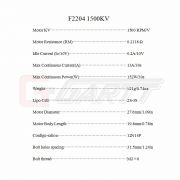 Электродвигатель Gartt F2204 1500KV 152W бесколлекторный