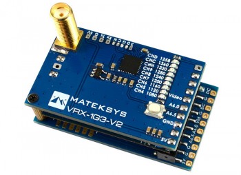 Видео приемник Matek 1.2/1.3GHz 9-ти канальный VRX-1G3-V2 с антенной - World-Hobbies